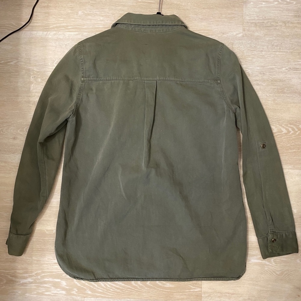 Zara Embroidered by Me Shirt Jacket Olive - Picture 6 of 6